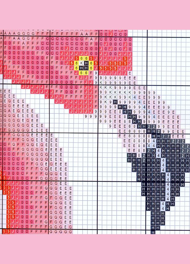 Набор для вышивания по нанесённой на канву схеме "Flamingo dance". AIDA 14CT printed 32*38 см Joy Sunday (313614360)