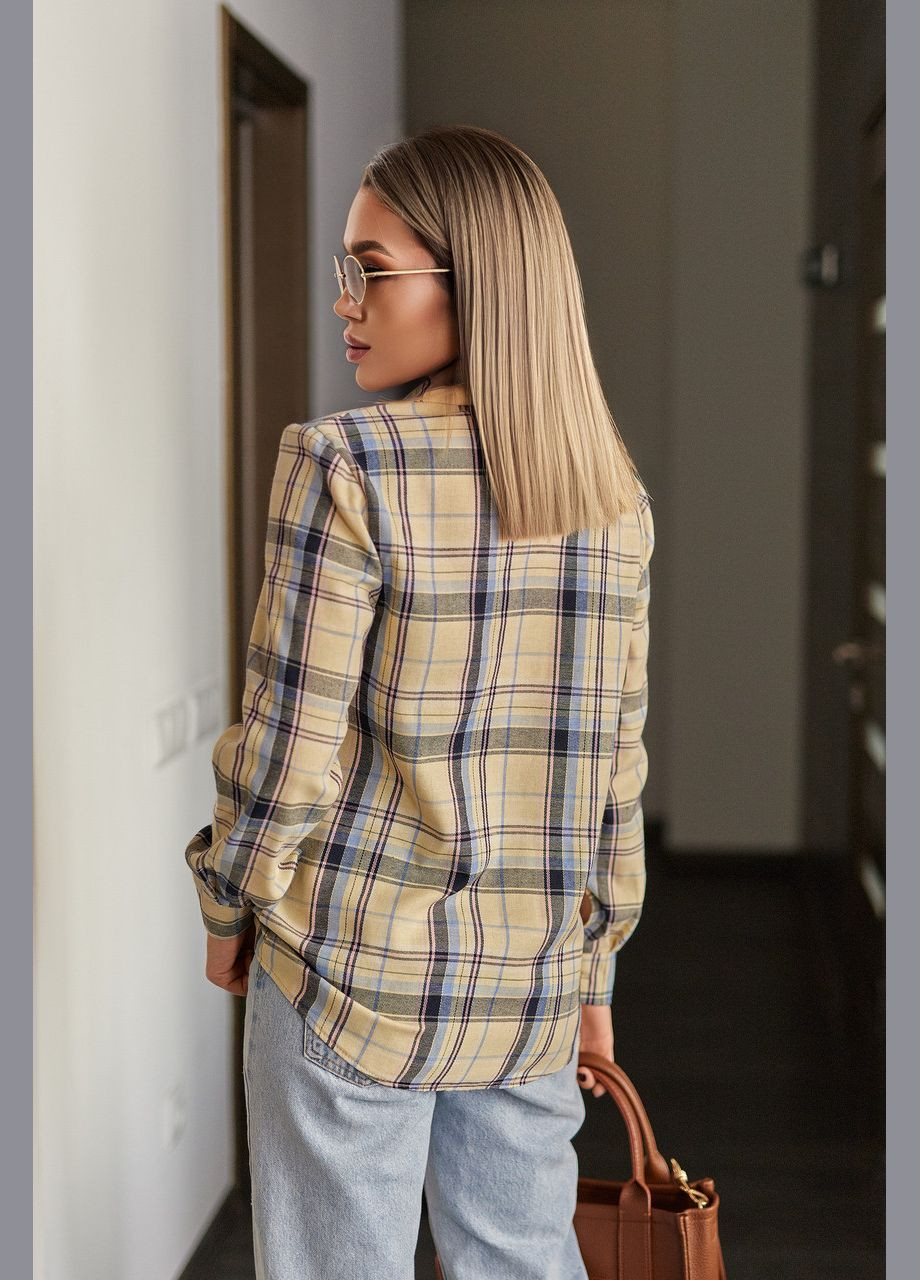 Жіноча сорочка в клітинку оверсайз Fashion Girl (321497382)