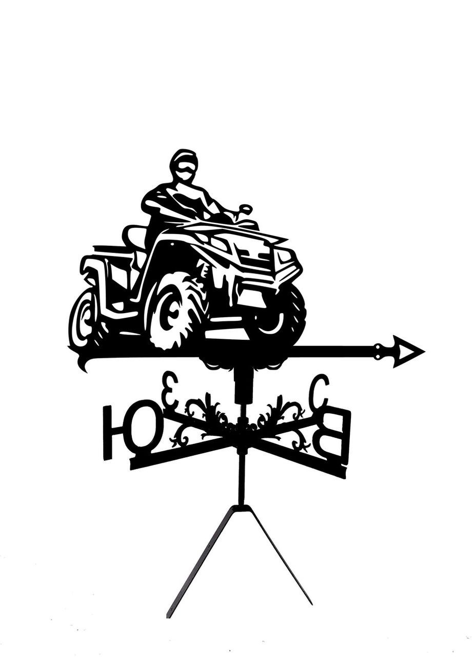 Флюгер на будинок Квадроцикл, флюгер на дах з металу 3 мм. No Brand (368896722)