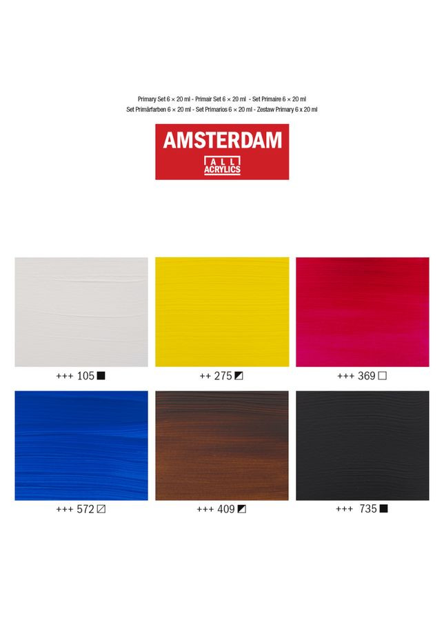 Набор акриловых красок PRIMARY 6х20мл Royal Talens Amsterdam (362578306)