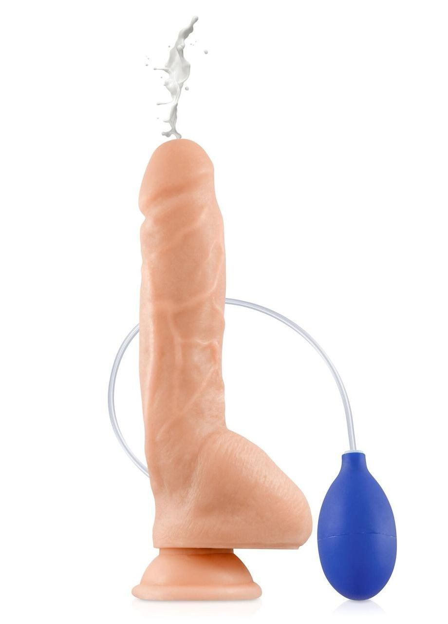 Фалоімітатор, що кінчає, Real Body — Cum Roby: довжина 23 см, діам. 4,2 см, ТРЕ, присоска No Brand (366879636)