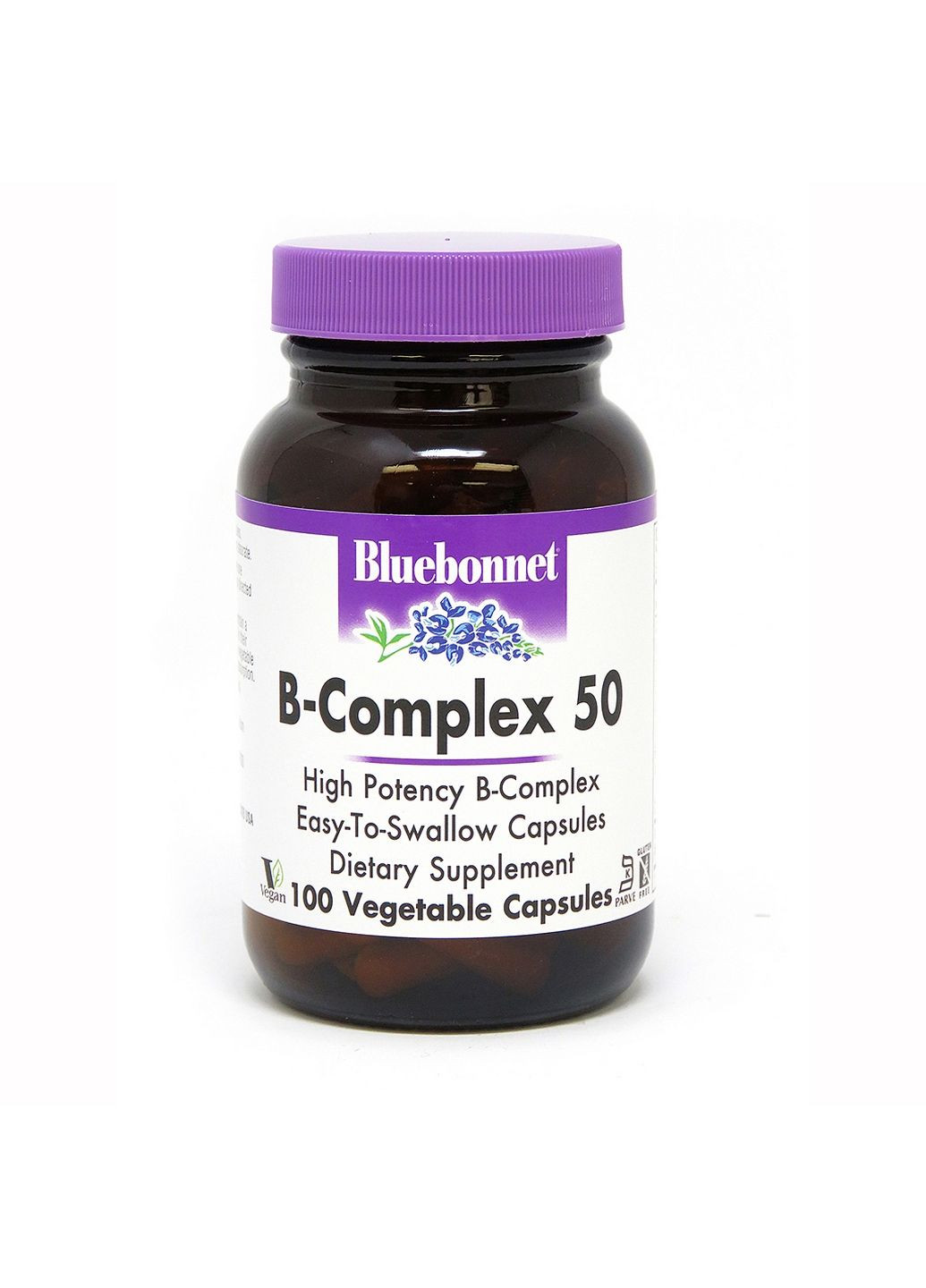 Вітаміни та мінерали Bluebonnet B-Complex 50, 100 вегакапсул Bluebonnet Nutrition (293482361)