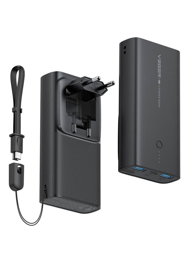 Powerbank ACE100 W1146 10000mAh Black (1283126559143) Veger (332770035)