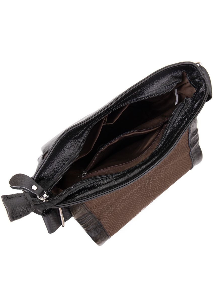 Шкіряна сумка крос боді чоловіча месенджер через плече чорна 20410 Vintage (329196679)