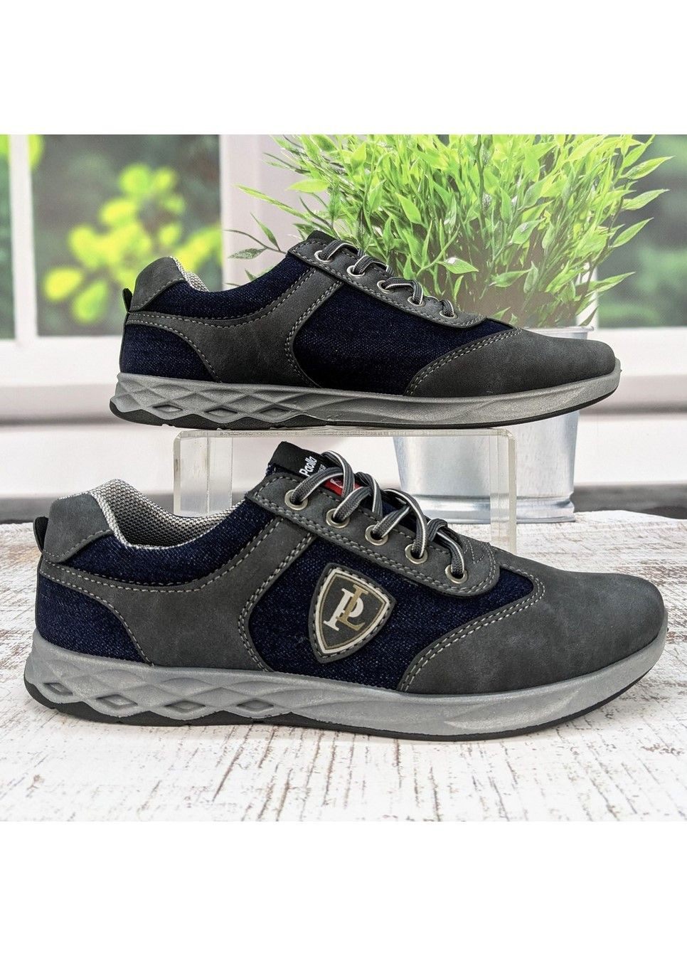 Синие демисезонные кроссовки мужские Paolla