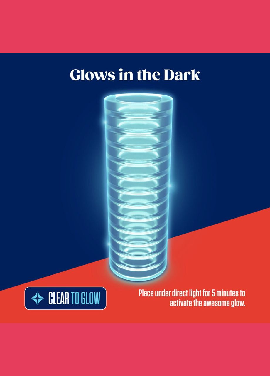 Мастурбатор Rize by Ribz Glow in the Dark Masturbator - Clear Blush (289771149)