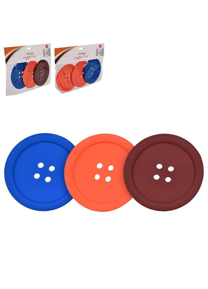 Підставка під гаряче "Ґудзик" 3шт/уп 8.5см Home (338533230)