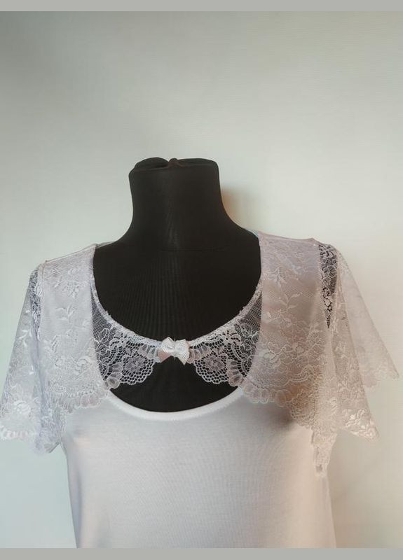 Біла модна біла блуза з вискози та мережива розмір л selena-віолана Violana