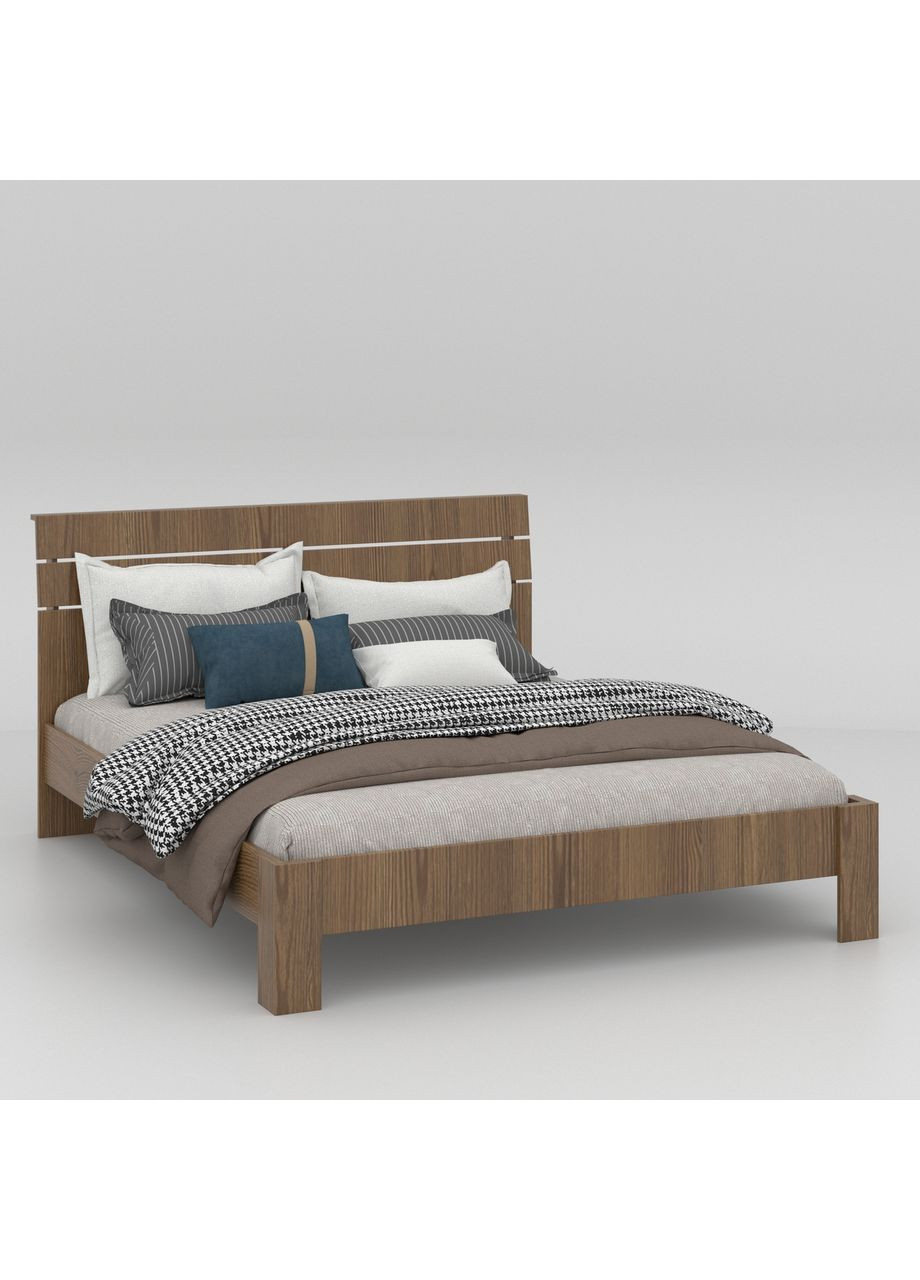 Двоспальне ліжко з ортопедичними ламелями Темний для спальні ліжко з ламелями ProDobro (370602566)