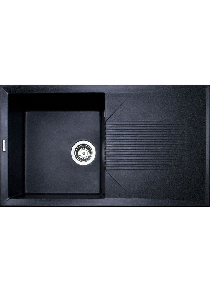 Кухонна мийка зі штучного каменю/кварцева 850х500х240мм, прямокутна NOVAK Чорний (33920850500) Adamant (370769865)