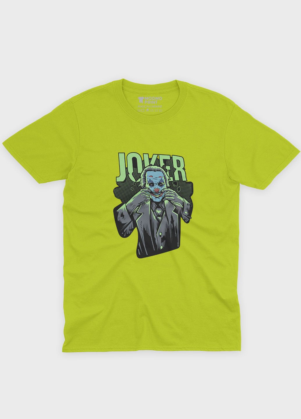 Женская футболка с принтом супервора - Джокер Лаймовый (TS001-1-BLI-006-005-018-F) Modno - (311527035)