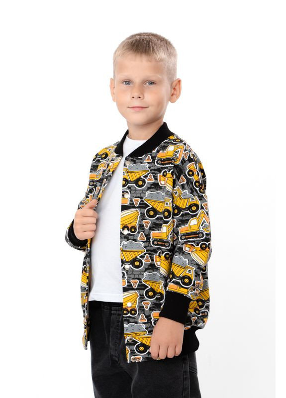 Графитовый демисезонный бомбер для мальчика (p-17964) Носи своє