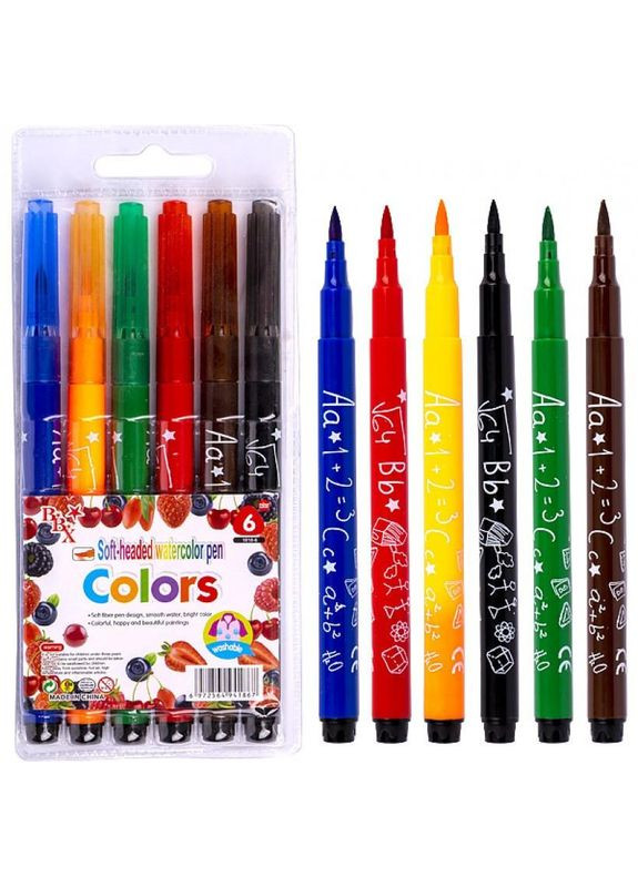 Набор фломастеров 6 цветов "Colors" 1818-6 No Brand (330609219)