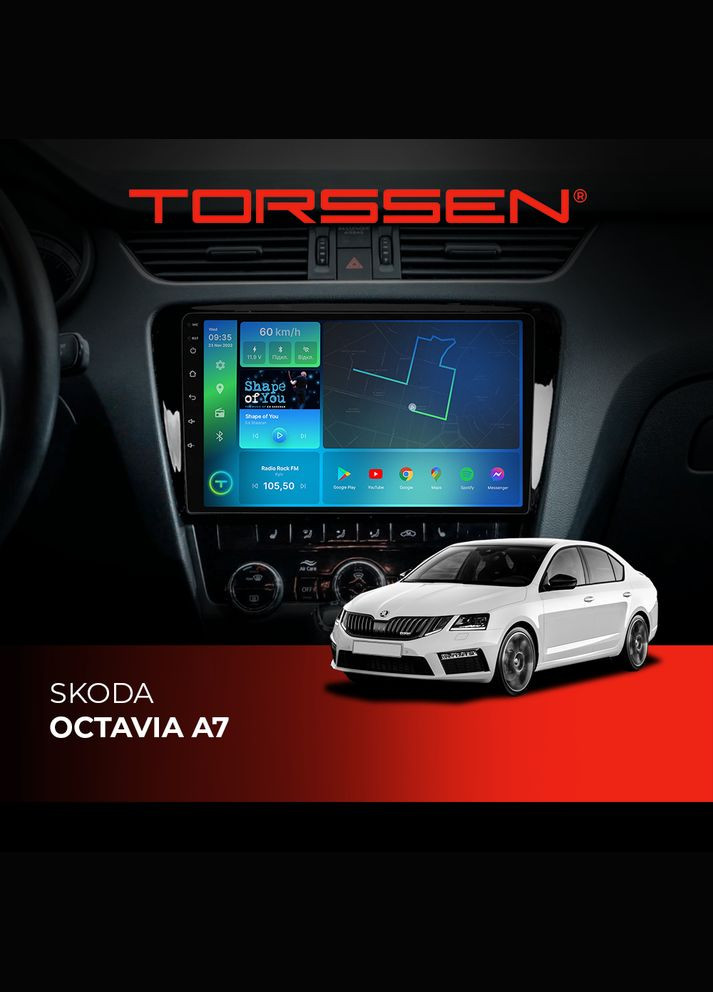Штатная магнитола Skoda Octavia A7 FL10 4+64Gb 4G Carplay DSP Torssen (307087570)