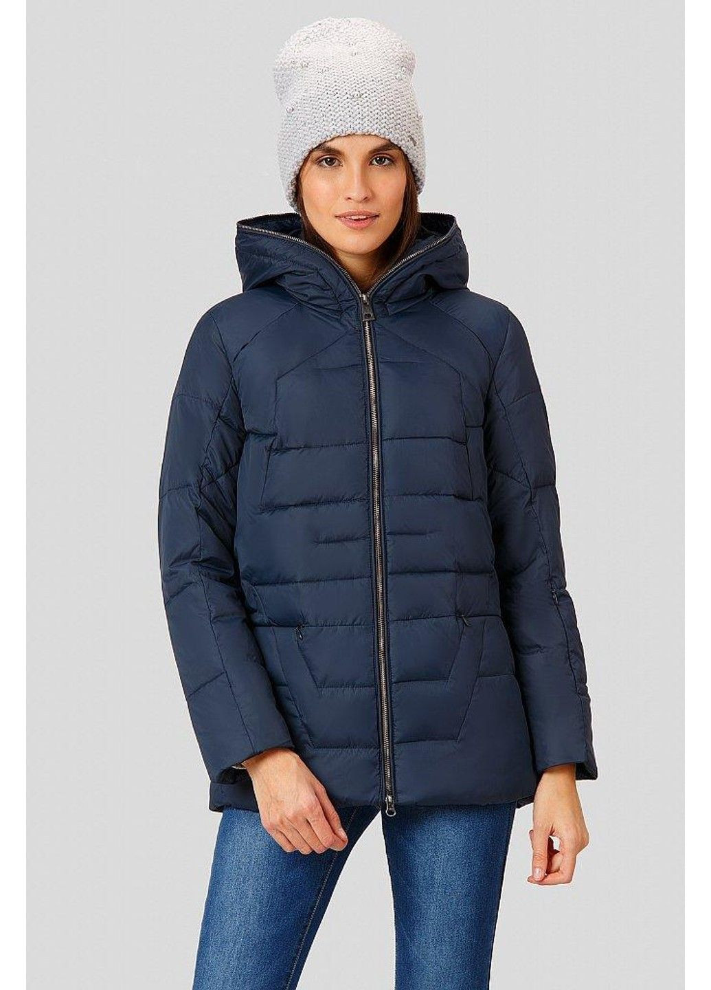 Темно-синяя зимняя куртка w18-12024-101 Finn Flare