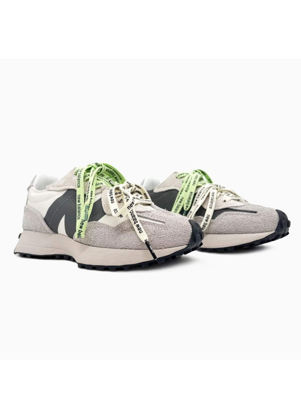 Серые демисезонные кроссовки мужские new balance 327 grey extreme laces нью беланс 327 серые No Brand