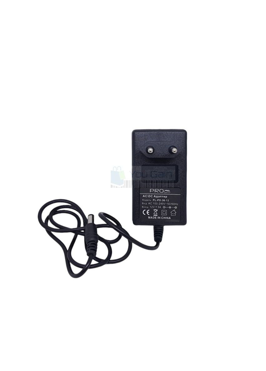 Імпульсний блок живлення 12В 3А (36 Вт) Series "PD" штеккер 5.5х2.5 мм PROLUM (361067585)