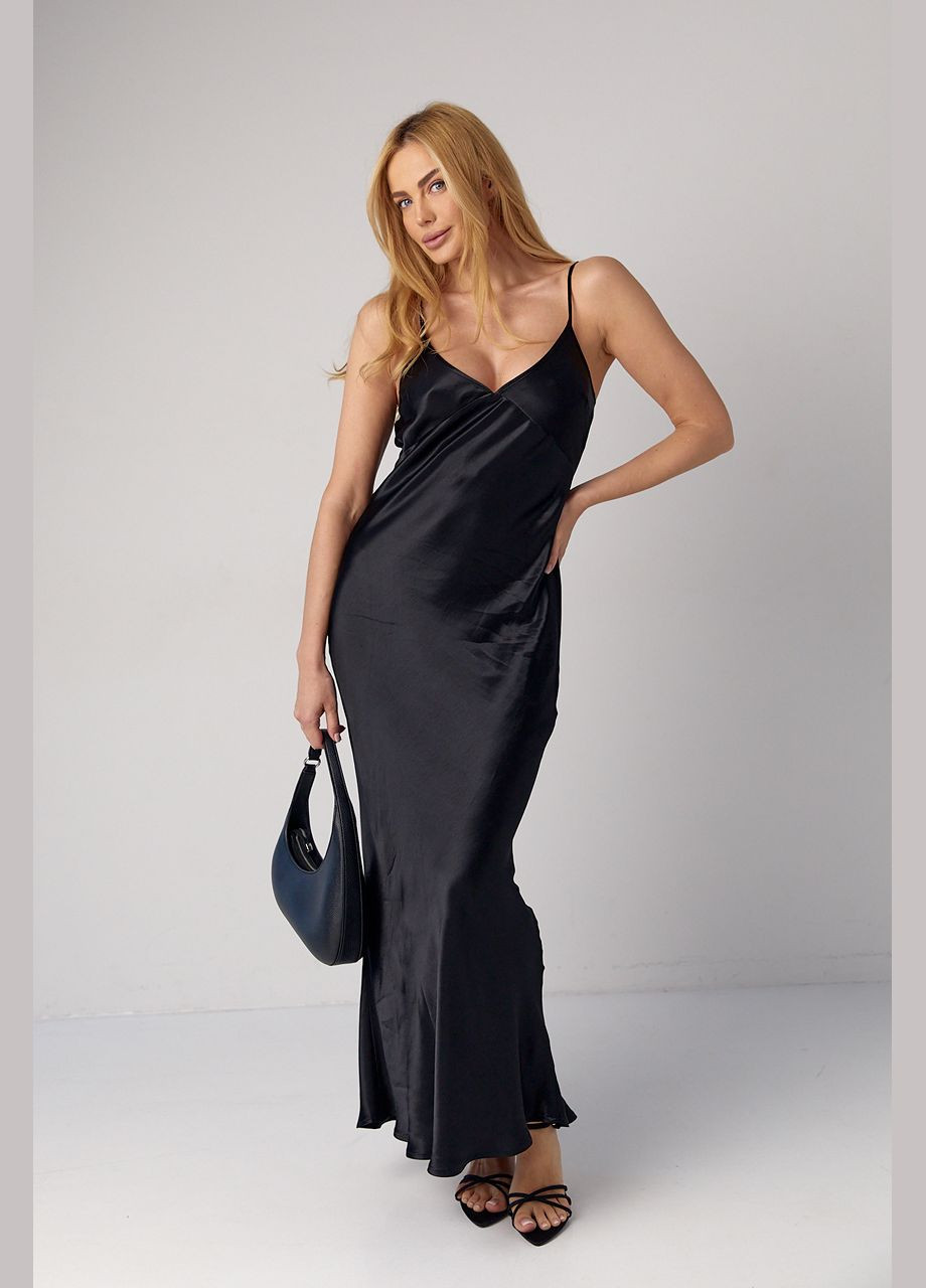 Атласна сукня максі в білизняному стилі 2788 Lurex (299232497)