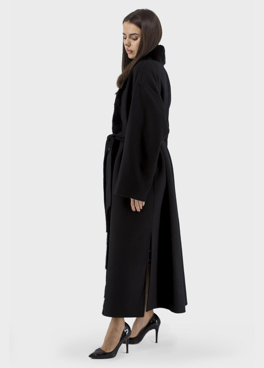 Черное демисезонное Женское пальто Ferrucci (, ), 32492 No Brand