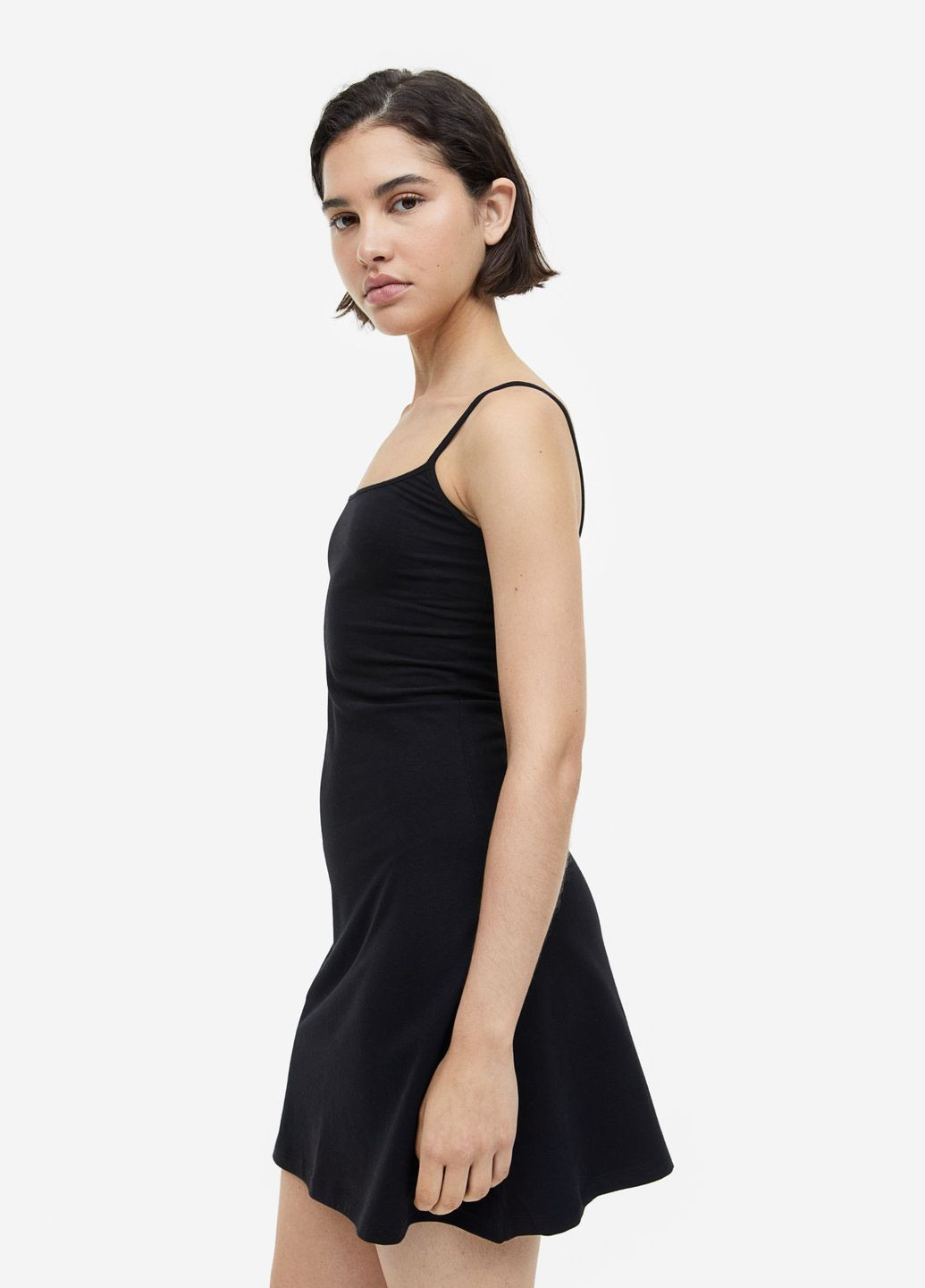 Черное повседневный платье H&M однотонное