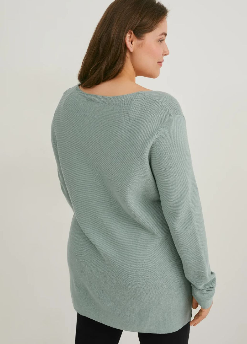 Зеленый демисезонный пуловер оверсайз C&A