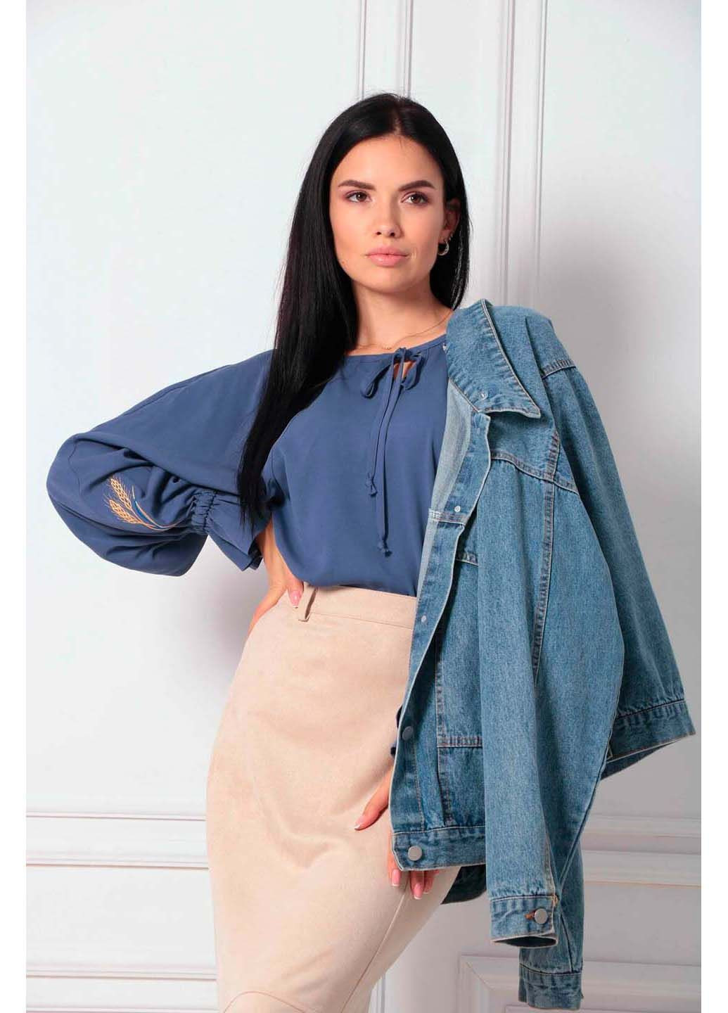 Тёмно-синяя блузка Ри Мари