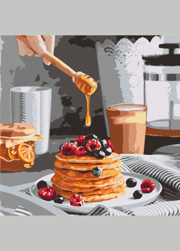 Картина за номерами "Солодкі панкейкі" ©alonka_good KHO5618 40х40 см Ідейка (300175284)