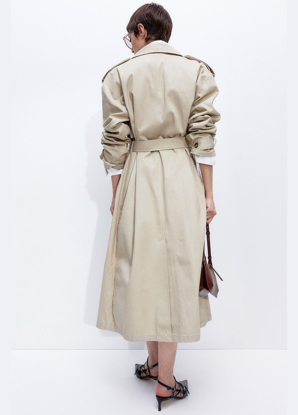 Бежева демісезонна тренч H&M