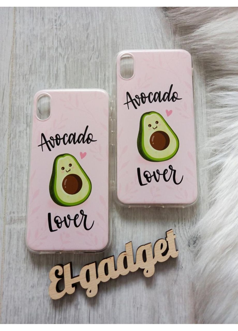 Чохол на ХR Авокадо рожевий силіконовий No Brand (360896516)