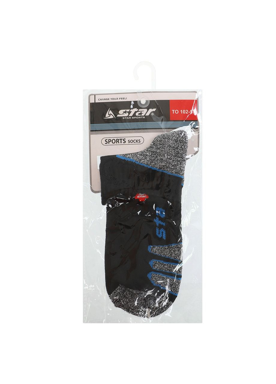 Шкарпетки спортивні укорочені TO102 розмір UKR / 24-26 см Чорний/Сірий Star (311568456)
