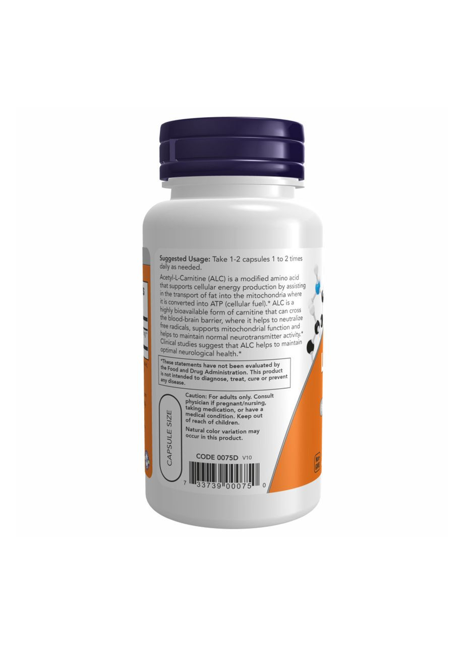 Acetyl L-Carnitine 500mg - 100 vcaps Now Foods (369398092)