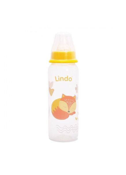 Бутылка круглая LI143 с силиконовой соской Lindo (286420652)