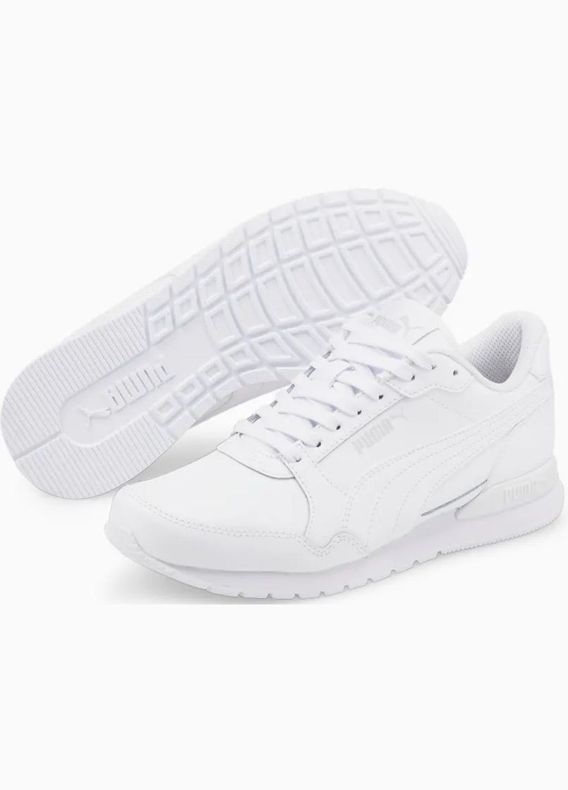 Белые демисезонные кроссовки st runner v3 leather white/white р. 4/35.5/23.4см Puma