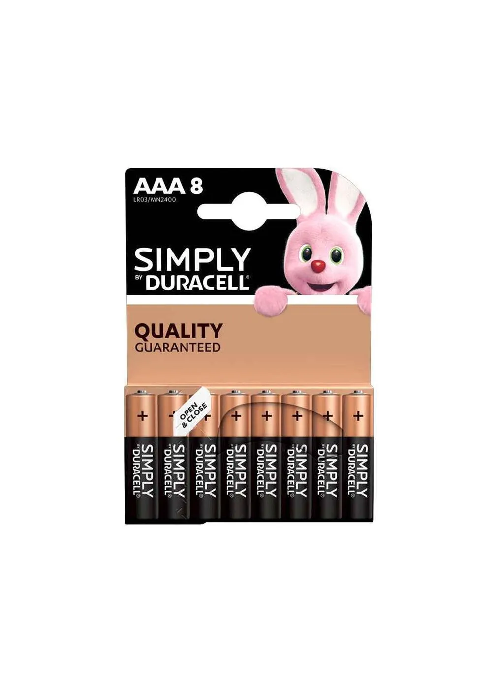 Батарейка Simply AAA алкалінова 1.5V LR03 8шт відр набір 2X4 шт. ТМ DURACELL No Brand (387438197)