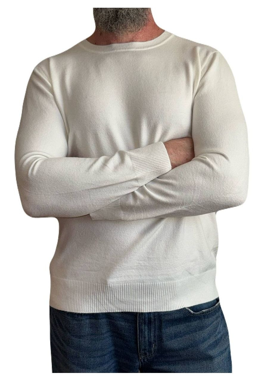 Белый демисезонный джемпер Wool & Cashmere