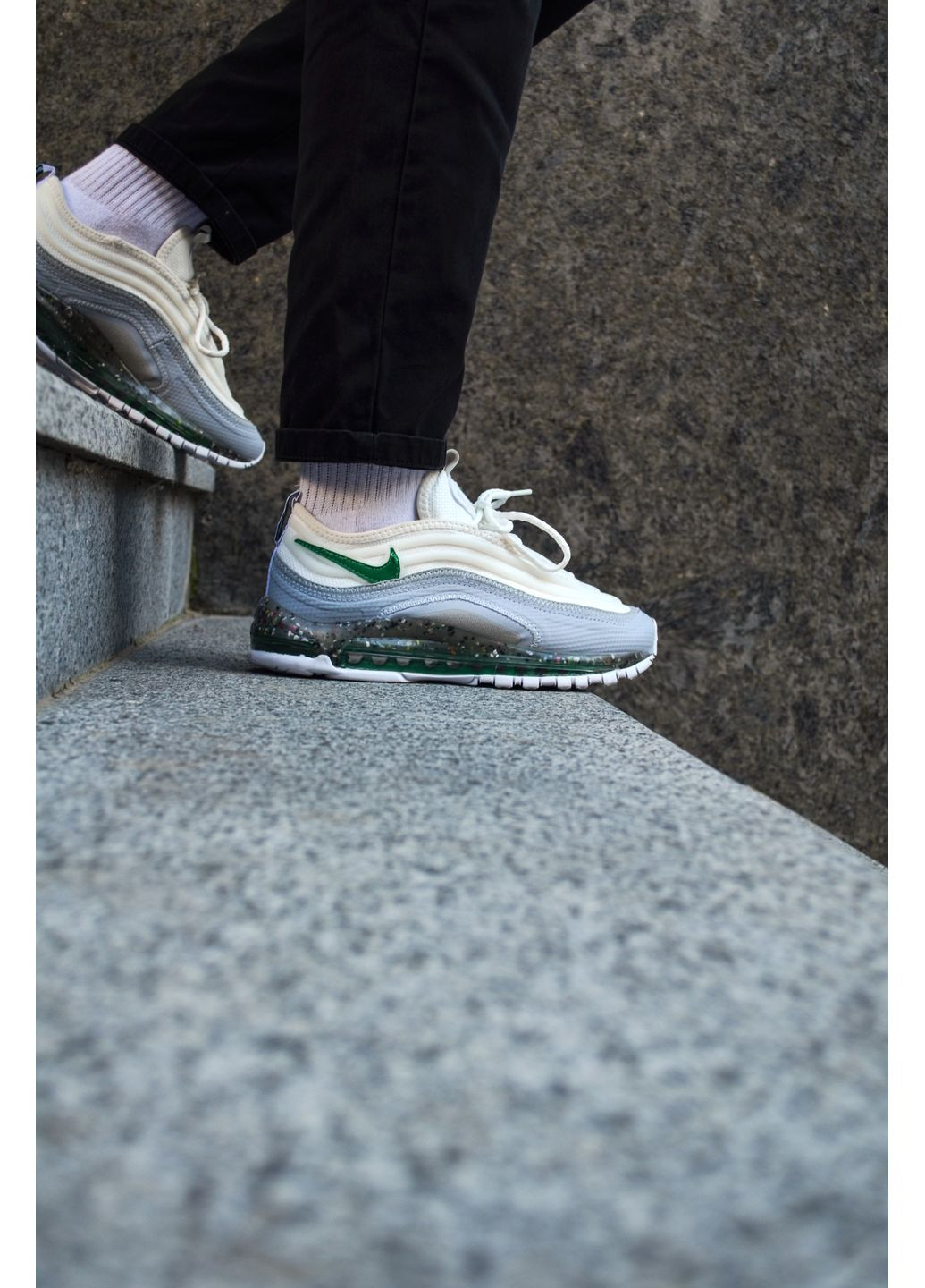 Черные демисезонные кроссовки мужские nike 97 terrascape white black найк аир макс 97 No Brand