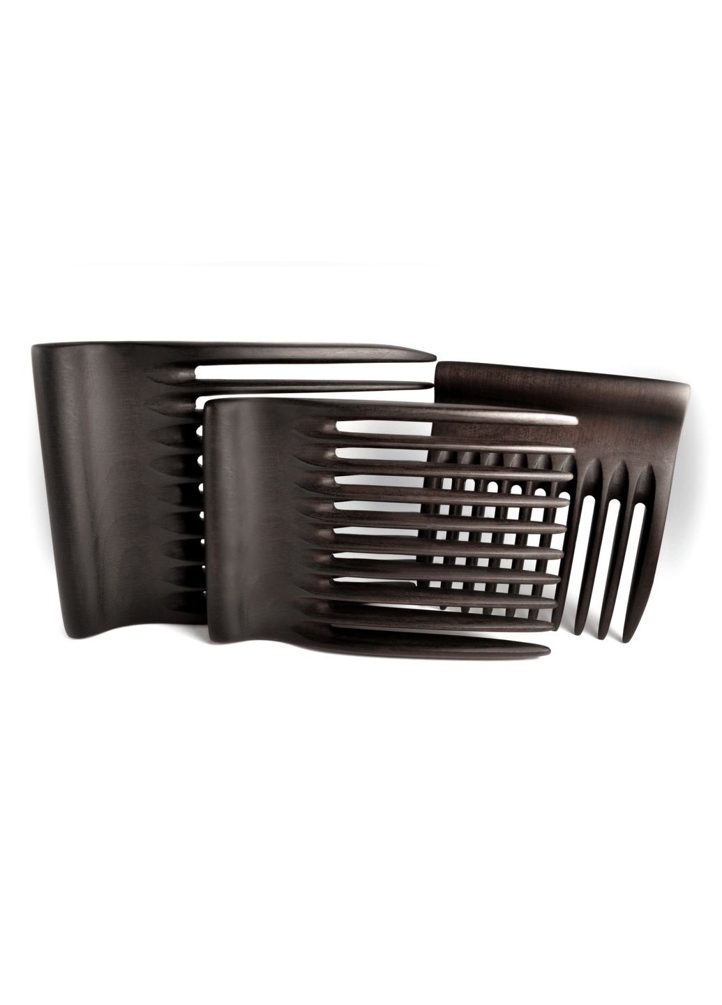 Набор Мужской Гребень/Гребешок для Волос и Бороды Black Bone 3 шт Ручная Работа Деревянный Термограб WPG (336550341)