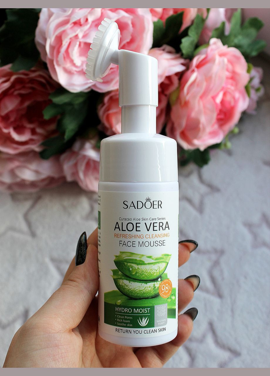 Пенка для умывания со щеточкой экстрактом алоэ-вера, 120 мл SADOER (314872897)