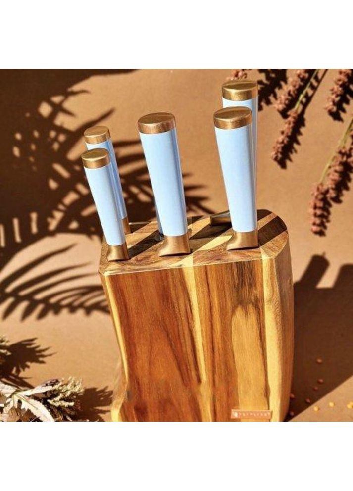 Набор ножей 7 предметов с подставкой синий (EB-11029) Edenberg (360654432)