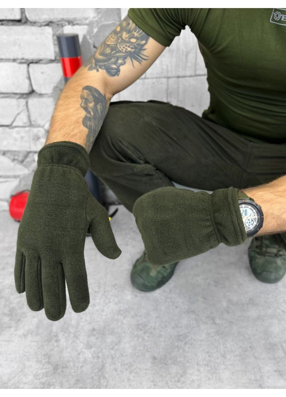 Рукавиці флісові хакі No Brand (361409047)