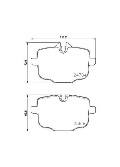 Колодки тормозные дисковые комплект задние Hella (362091841)
