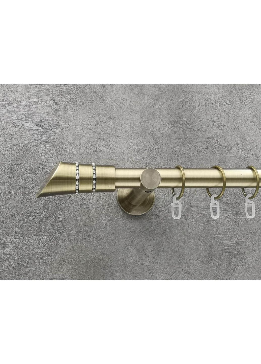 Карниз Дива гладкая штанга одинарный универсальный 25 мм 200 см Антик Quadrum (352782788)