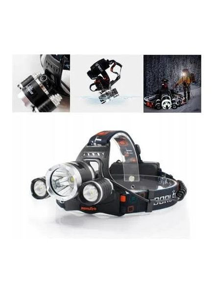 Ліхтар налобний акумуляторний, ліхтарик на голову на батарейках кемпінг Police RJ-3000 T6 (303724664)