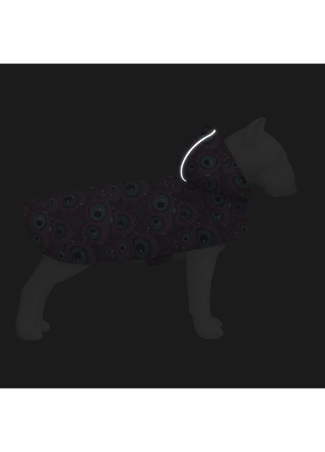 Дощовик-накидка з капюшоном для собак Clothes, малюнок "Око монстра",, А 55-61 см, B 68-80 см, С 42-52 см WAUDOG (363197076)