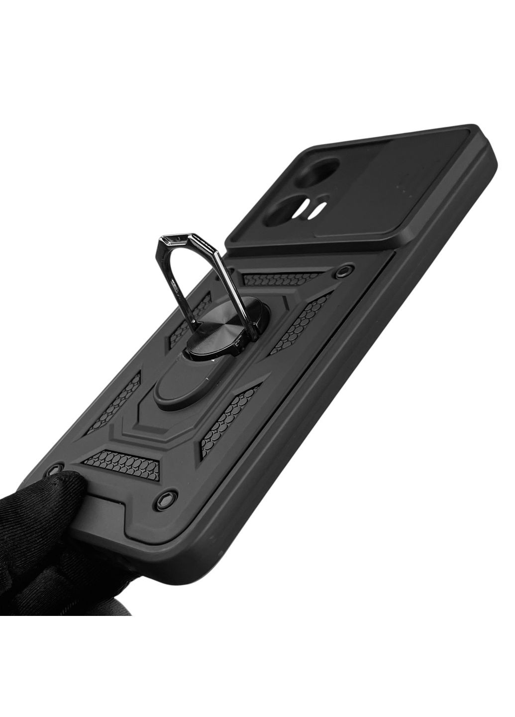 Чехол для G35 бронированный с кольцом со шторкой на моторола г35 чёрный rg1 Motorola (366234445)