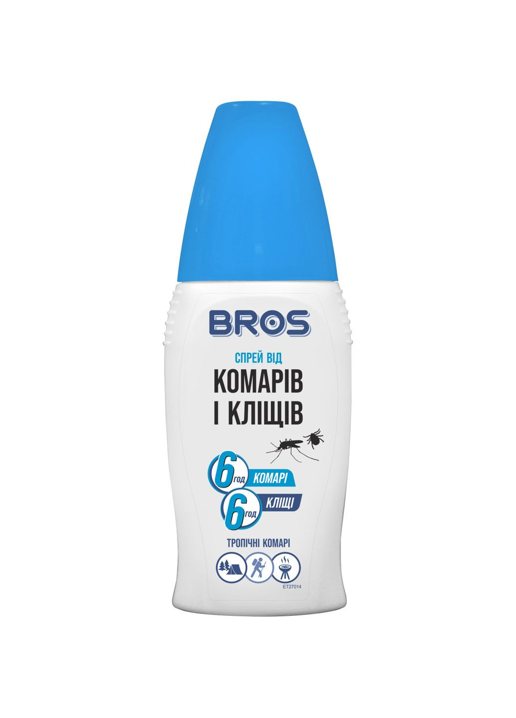 Спрей от комаров и клещей 100 мл Bros (331787643)