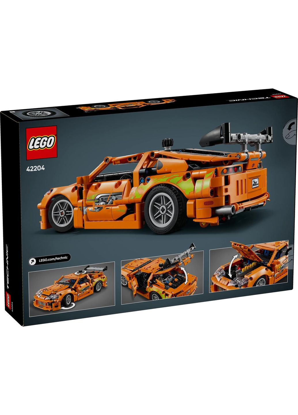 Конструктор Лего Технік машина Тойота Супра MK4 Technic Fast and Furious 42204 Lego (372012574)
