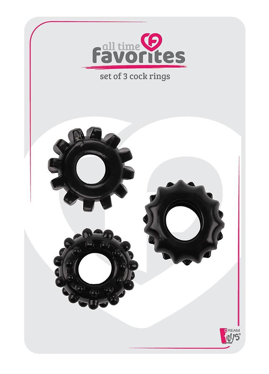Набор эрекционных колец ALL TIME FAVORITES COCKRINGS No Brand (303881267)