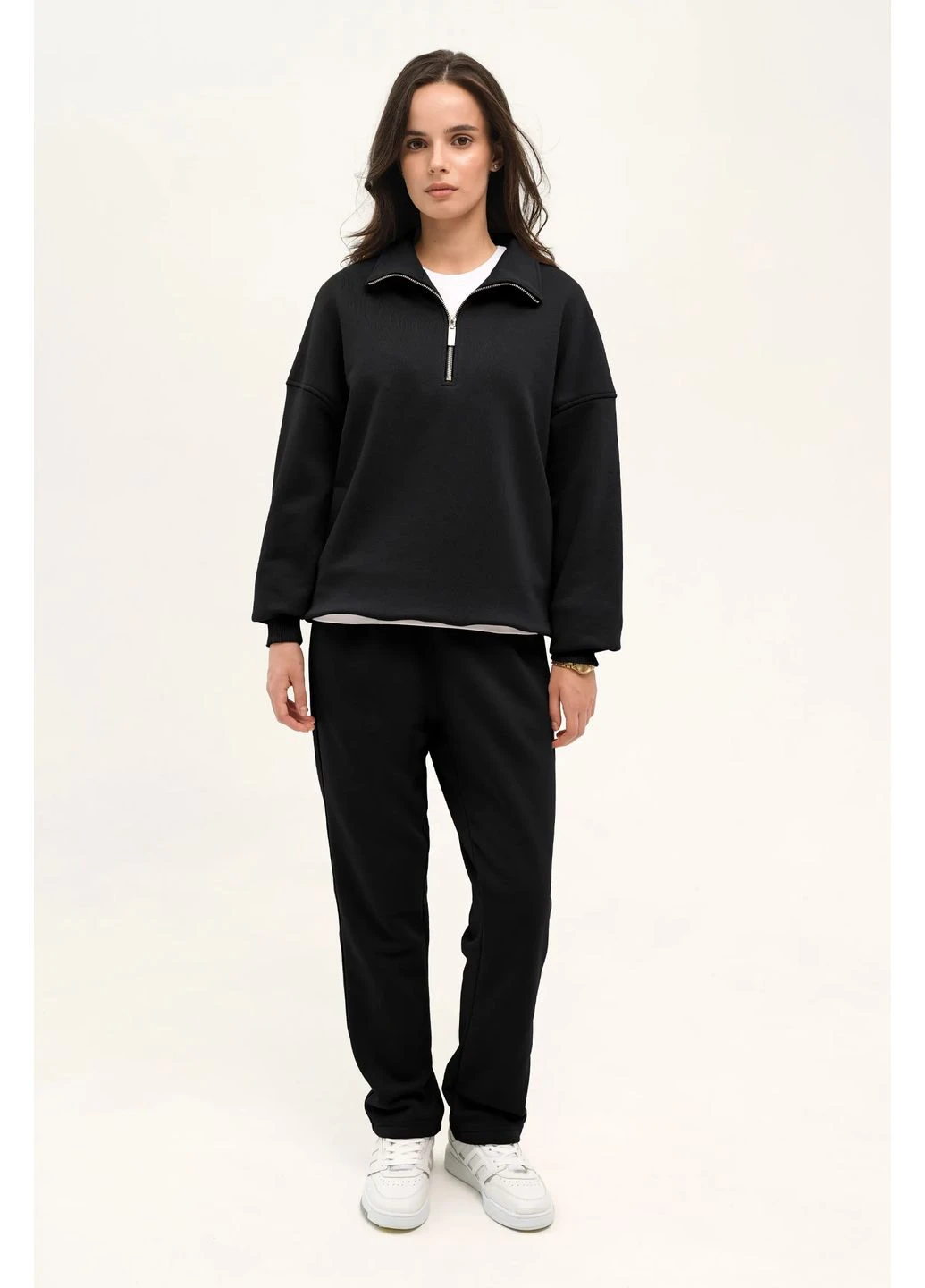 Костюм чоловічий Світшот на блискавці + Штани прямі Black Taboo clothing company (388083790)