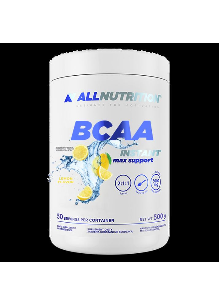 BCAA Max Support Instant - 500g Lemon Allnutrition (369399220)